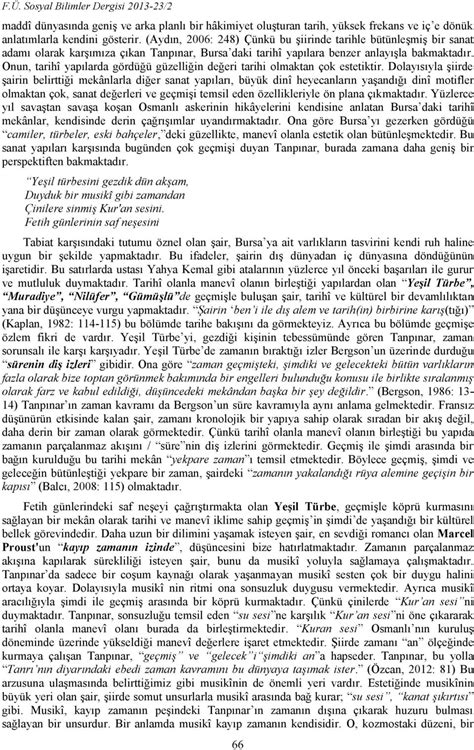 AHMET HAMDİ TANPINAR IN BURSA DA ZAMAN ŞİİRİNDE ZAMAN VE RÜYA