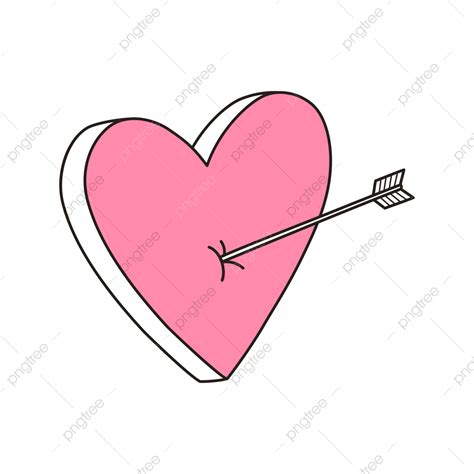 Arrow With Heart Clipart Transparent Background Heart With Arrow