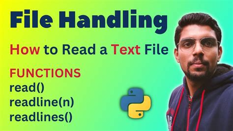 How To Read A Text File Read Readline Readlines Functions