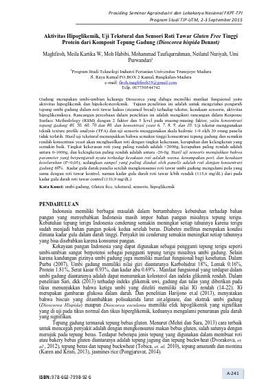 Aktivitas Hipoglikemik Uji Tekstural Dan Sensori Roti Tawar Gluten
