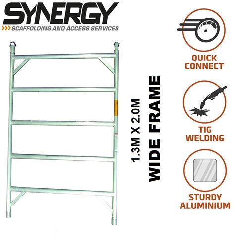 Aluminium Mobile Wide Scaffold 2 2m 2 6m Platform Height Synergy