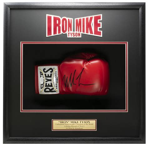 Mike Tyson Signed Custom Framed Boxing Glove Shadowbox Display Jsa