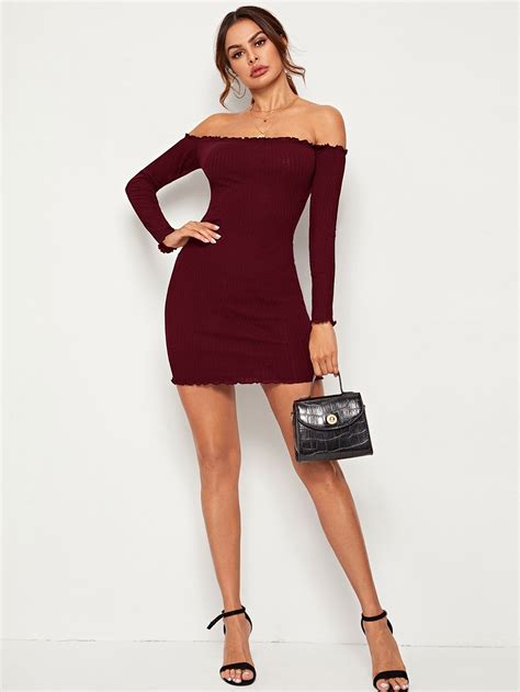 Shein Borgonha Guarni O De Alface Simples Elegante Vestido Shein Pt