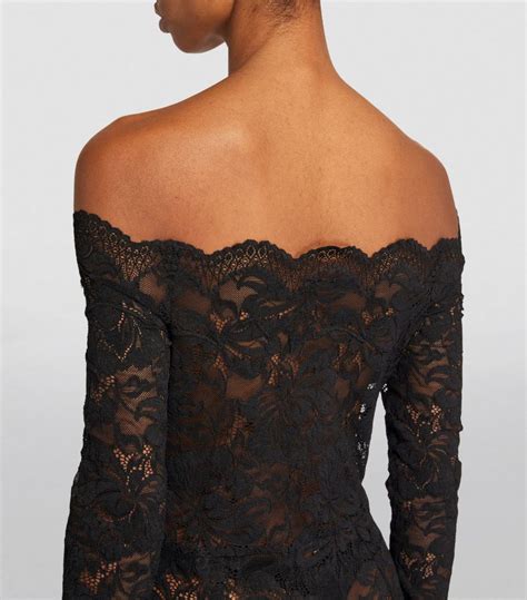 Womens Rabanne Black Lace Maxi Dress Harrods Uk