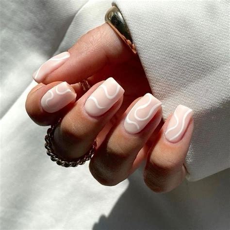 Long Square Nude Wedding And Spring Nails With Simple Design Artofit