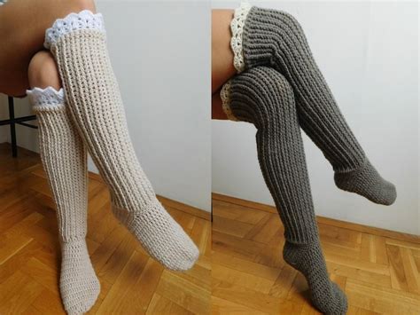 H Kelanleitung Kniestr Mpfe Overknee Socken Kniestr Mpfe Mit