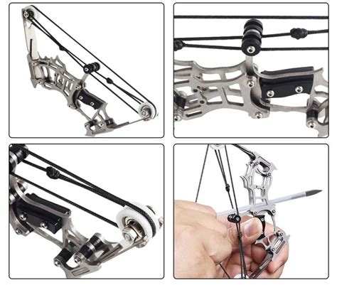 7 Mini Compound Bow And Arrows Kit Target Shooting Archery Pocket Bow