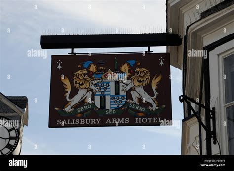 Salisbury Arms Hotel sign , Hertford, Hertfordshire Stock Photo - Alamy