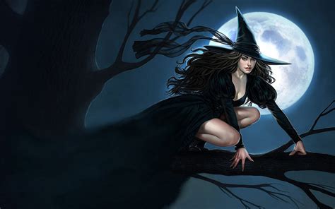 Wallpaper Illustration Fantasy Art Anime Artwork Witch Midnight