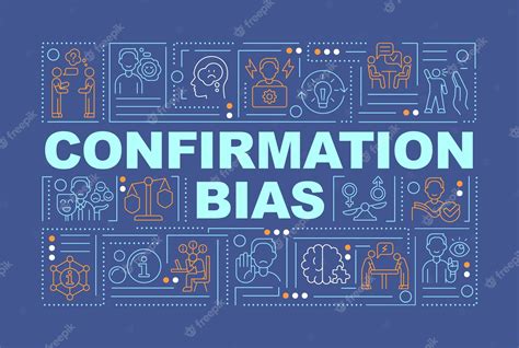 Premium Vector Confirmation Bias Word Concepts Dark Blue Banner