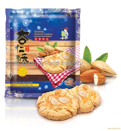 Nyonya Almond Cookies 200g 8pcs Individual Packs With Plastic Tray