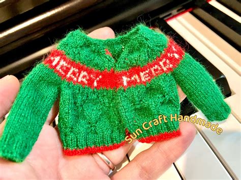 Hand Knitted Neo Blythe Momoko Sweater Merry Christmas 2023 Etsy