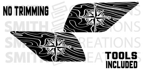 Fits 2003 2009 Toyota 4runner Topographic Compass Topo Vinyl Decal Quarter 3rd Window 2003 2004