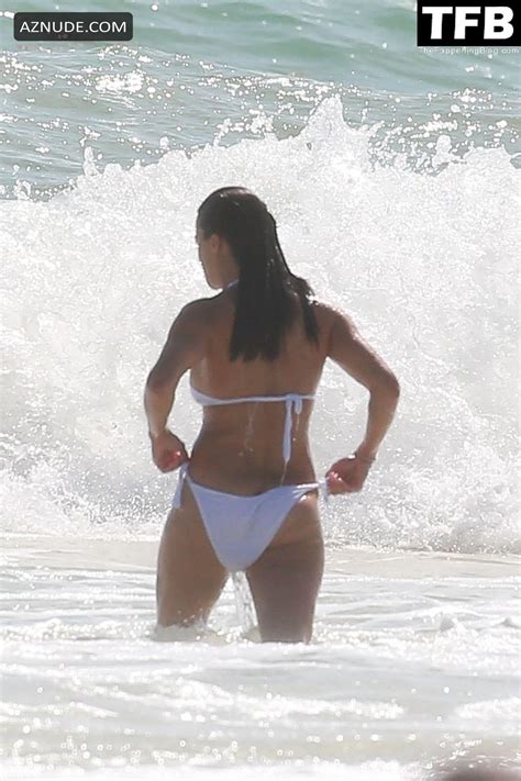 Michelle Rodriguez Sexy Seen Flashing Her Nude Tits And Butt At The Beach In Tulum AZNude