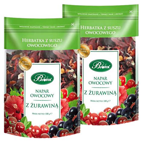 HERBATA OWOCOWA SYPANA ŻURAWINA NAPAR BIFIX 2x100G 13318568969 Allegro pl