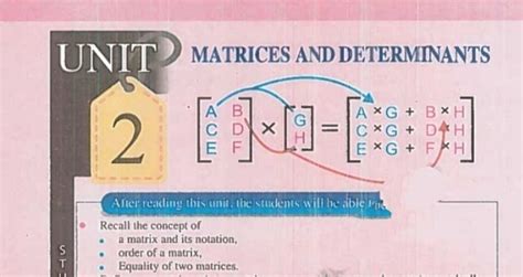 Chapter 02 Matrices And Determinants Fsc Part 1 Kpk Board Math World