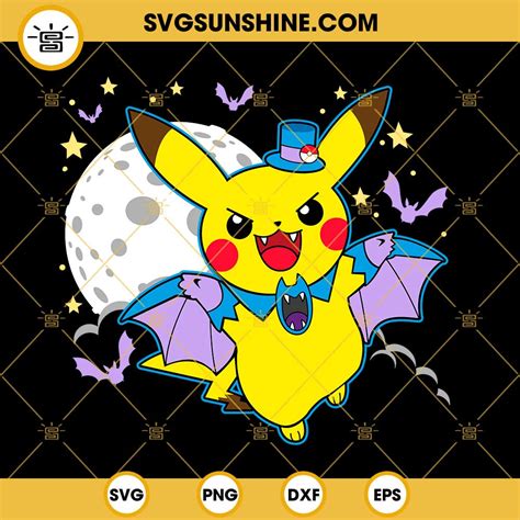 Pikachu Vampire Svg Pikachu Halloween Svg Pokemon Halloween Svg Png