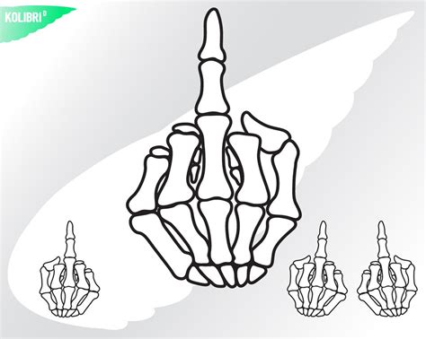 Skeleton Middle Finger Svg Skeleton Svg Bone Svg Middle Etsy