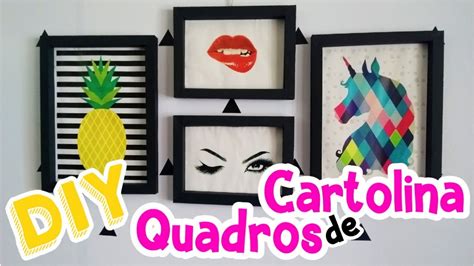 DIY Como fazer molduras de quadros cartolina FAÇA VOCÊ MESMO