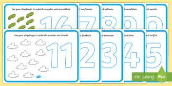 Number Modelling Dough Mats 11 20 Teacher Made Twinkl