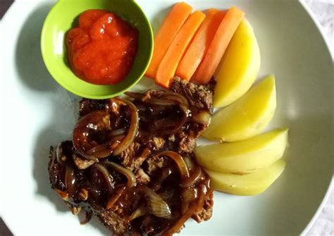 Resep Beef Steak With Black Pepper Sauce Oleh Putri Afnan Cookpad