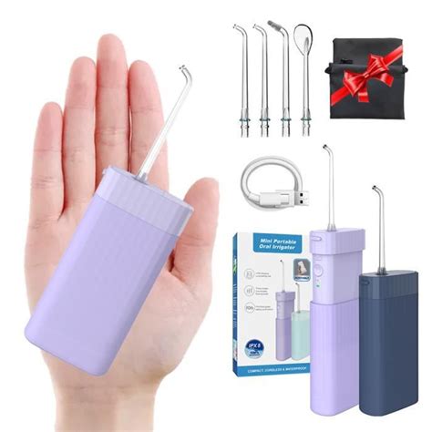 Violet irrigateur buccal Portable à Jet eau Rechargeable par USB 3