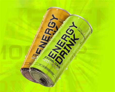 Free Energy Drink Mockup Psd