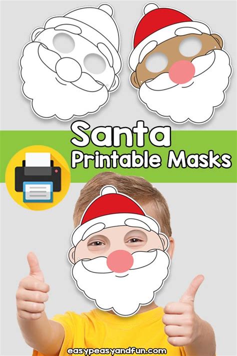 Printable Santa Mask Template Christmas Projects For Kids Kids Fall