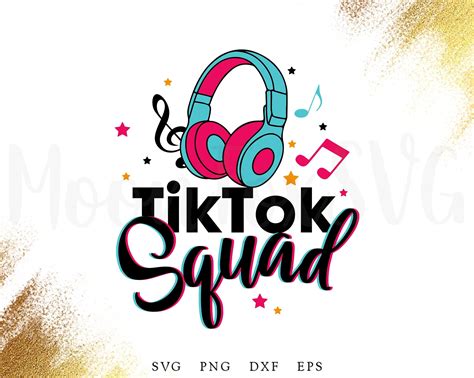 Tiktok Svg Tiktok Birthday Squad Svg Tik Tok Queen Svg Printable Vinyl