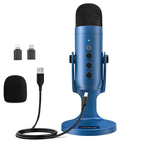 Usb Microfone Condensador Profissional Est Dio Grava O Mic Para Pc