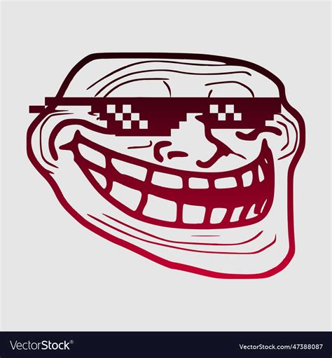 Internet Meme Trollface Design Royalty Free Vector Image