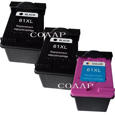 3pk Compatible Hp 61 61 Xl Refilled Ink Cartridges For Envy 4500 4501