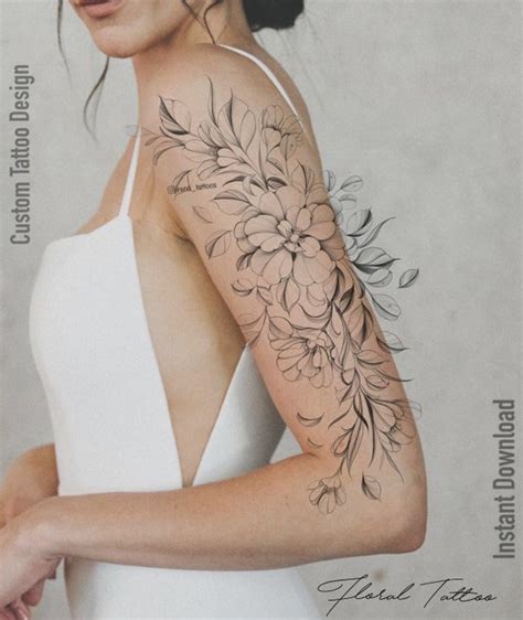 Flower Shoulder Cap Tattoo