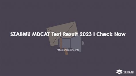 Szabmu Mdcat Test Result 2023 Check Now