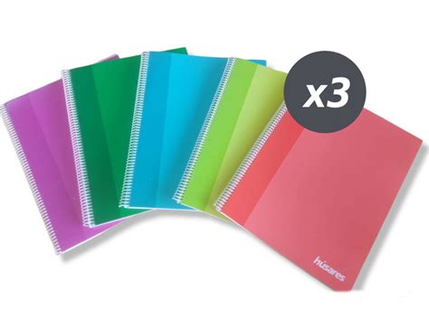 Cuaderno Universitario A Husares Hojas Rayado Cuadriculado Pack X