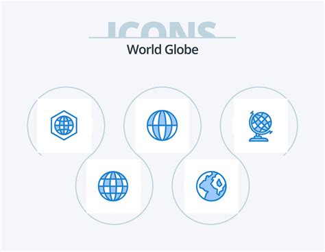 Globe Blue Icon Pack 5 Icon Design. . globe. globe 19654347 Vector Art ...