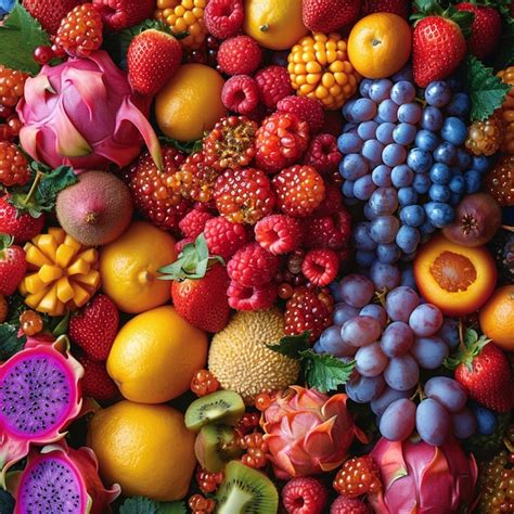 Premium Photo | Colorful fruit arrangements