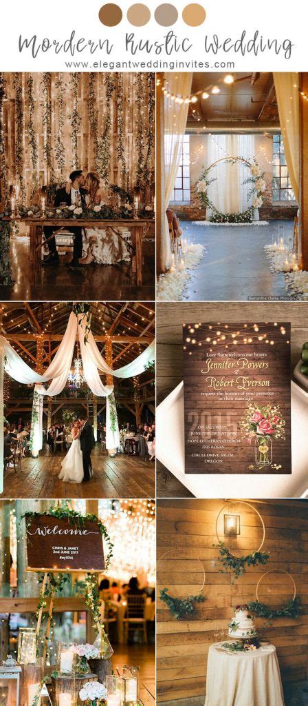 7 Pretty Chic Modern Rustic Wedding Colors And Ideas Blog