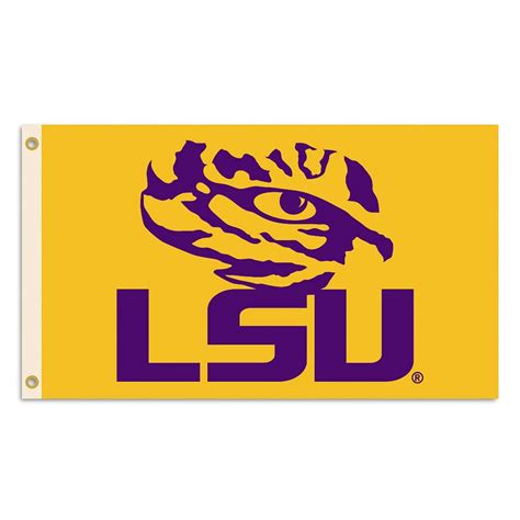 LSU Tigers NCAA Gold Logo Flag - Dragon Sports