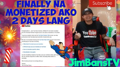 FINALLY NAMONETIZED NA YOUTUBE CHANNEL KO 2 DAYS LANG APPROVED AGAD