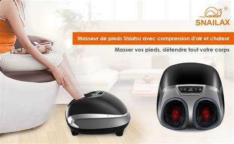 Snailax Masseur De Pieds Shiatsu Chauffant Appareil De Massage