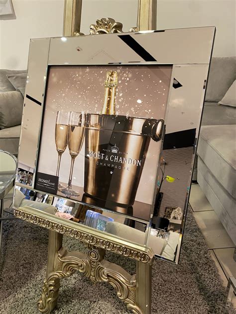 Moet Champagne Sparkle Wall Art Mirror Frame