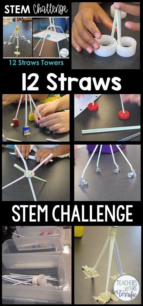 Stem 12 Straws Tower Challenge Build A Replica Activity Stem