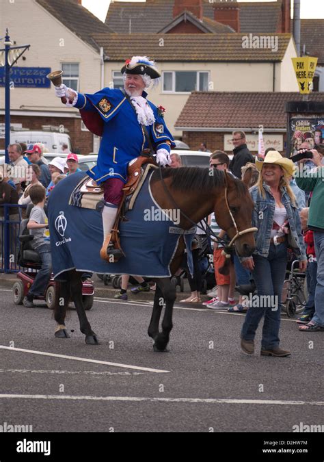 Town Crier Part Of Sutton On Sea Carnival Parade August 2012 Stock
