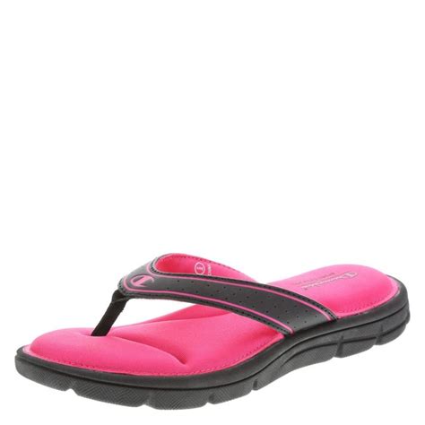 Athletic Works Womens Wide Width Memory Foam Thong Sandal Best Shower