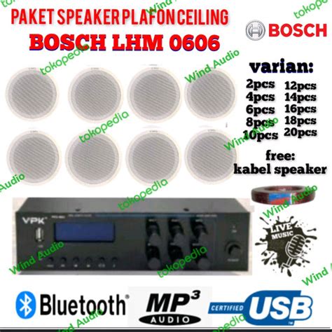 Jual Paket Sound System Speaker Plafon Ceiling Bosch Lhm Original