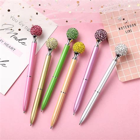 Buy 1x Metal Diamond Head Crystal Ballpoint Pen Creative Pen Stationery