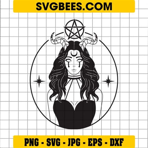 Gothic Girl Svg Skull And Antlers Svg Witch Svg Skull Svg