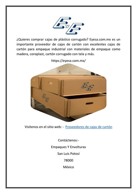 PPT Proveedores de Cajas de Cartón Eyesa mx PowerPoint