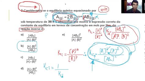 Equilíbrio químico REVISÃO 26 05 2020 2 ano Centro YouTube